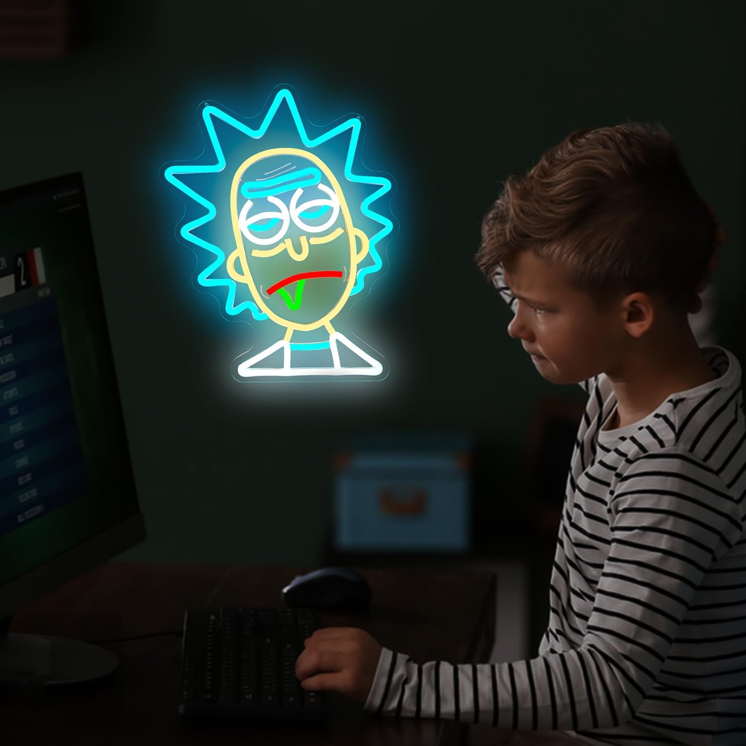 Rick and Morty Rick LED Neon Light for Wall Bedroom Game Room