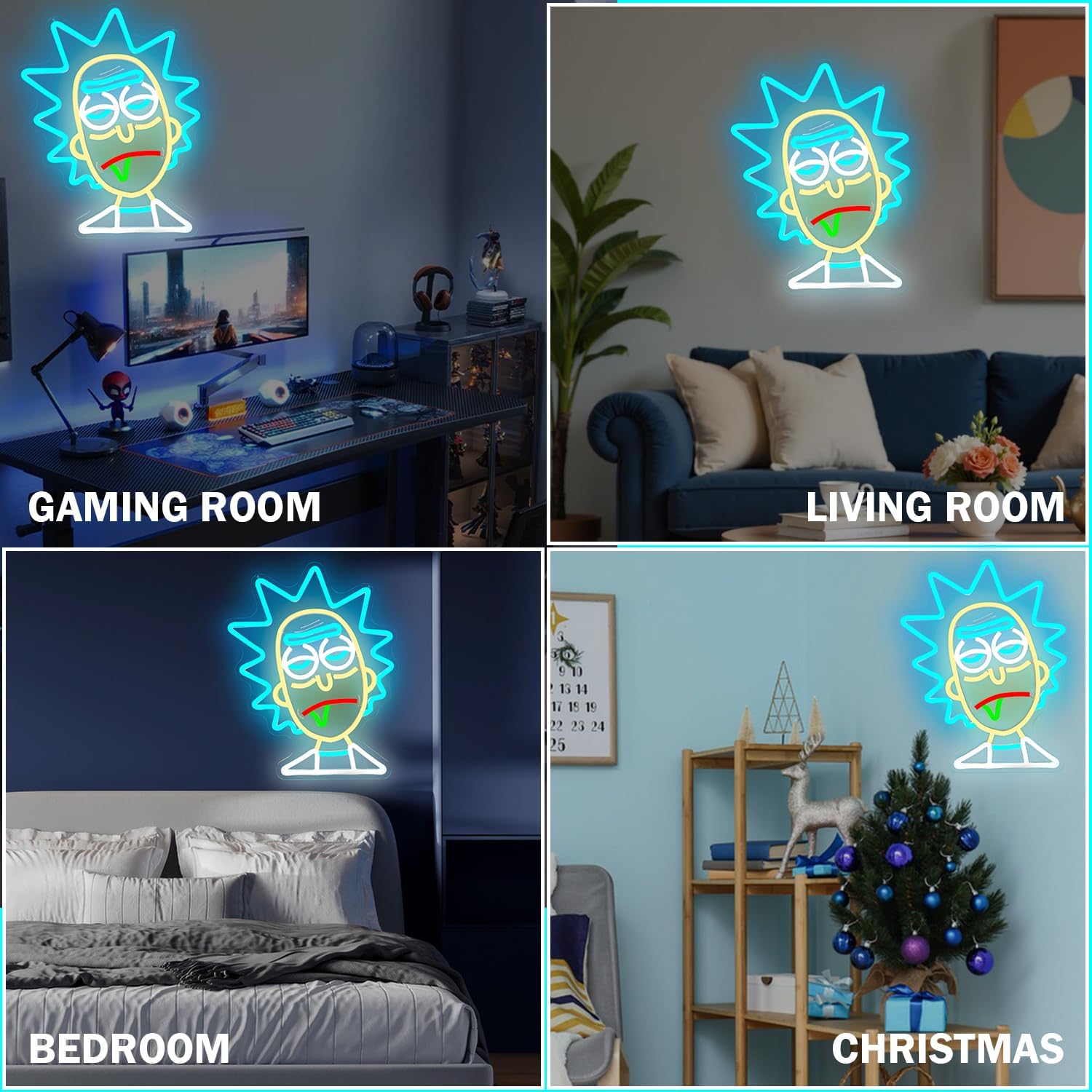 Rick and Morty Rick LED Neon Light for Wall Bedroom Game Room