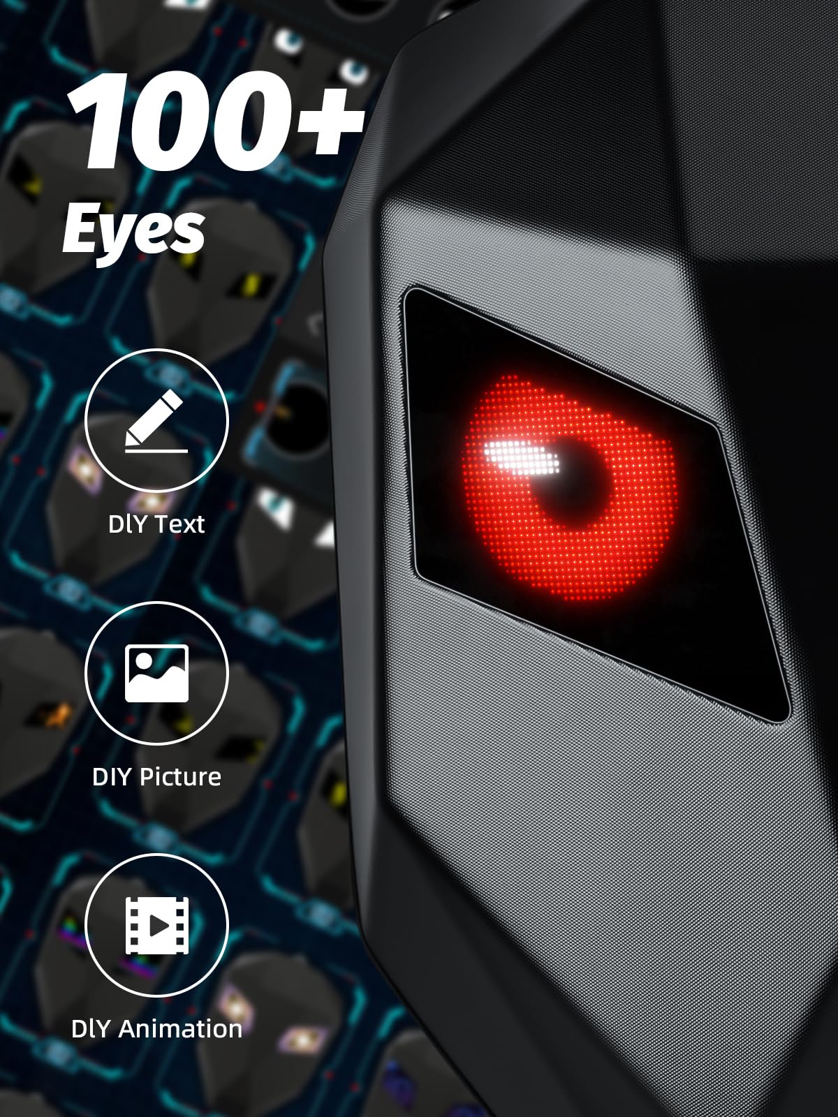 Gelrova Waterproof LED Motorcycle Backpack with Programmable LED Display (POWERBANK NOT INCLUDED)