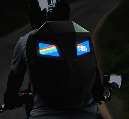 Gelrova Waterproof LED Motorcycle Backpack with Programmable LED Display (POWERBANK NOT INCLUDED)