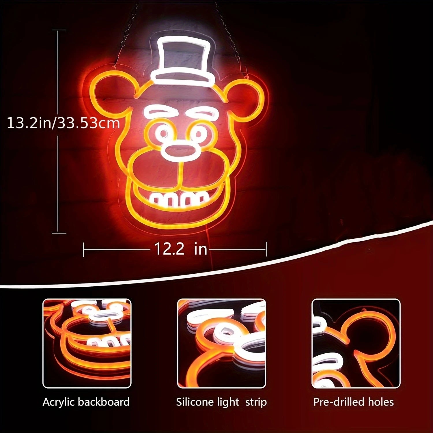 Freddy LED Sign Dimmable USB Powered Neon Light