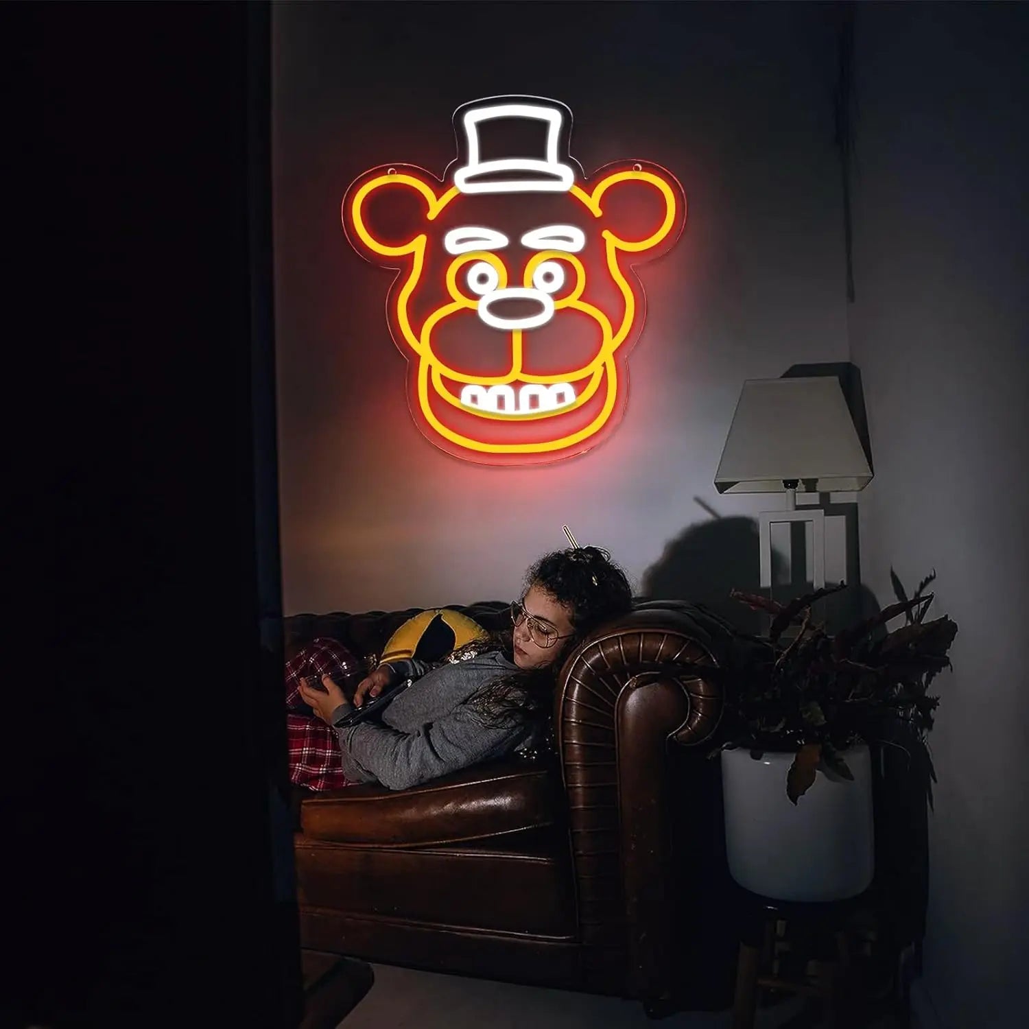 Freddy LED Sign Dimmable USB Powered Neon Light