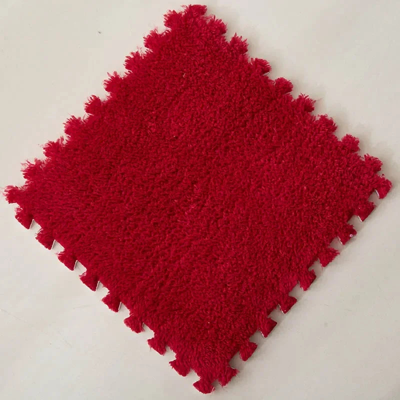 Soft Plush Rug Play Mat Puzzle Carpet Warm Playmat Interlocking Exercise Tiles Floor Carpet