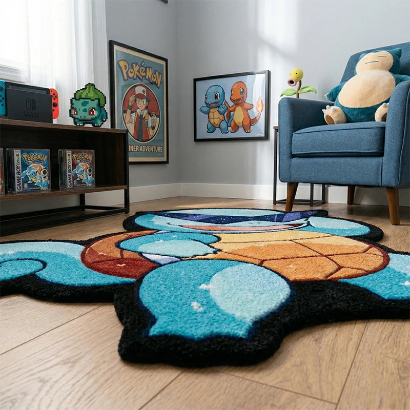 Cute Squirtle Pokemon Area Rug Floor Carpet