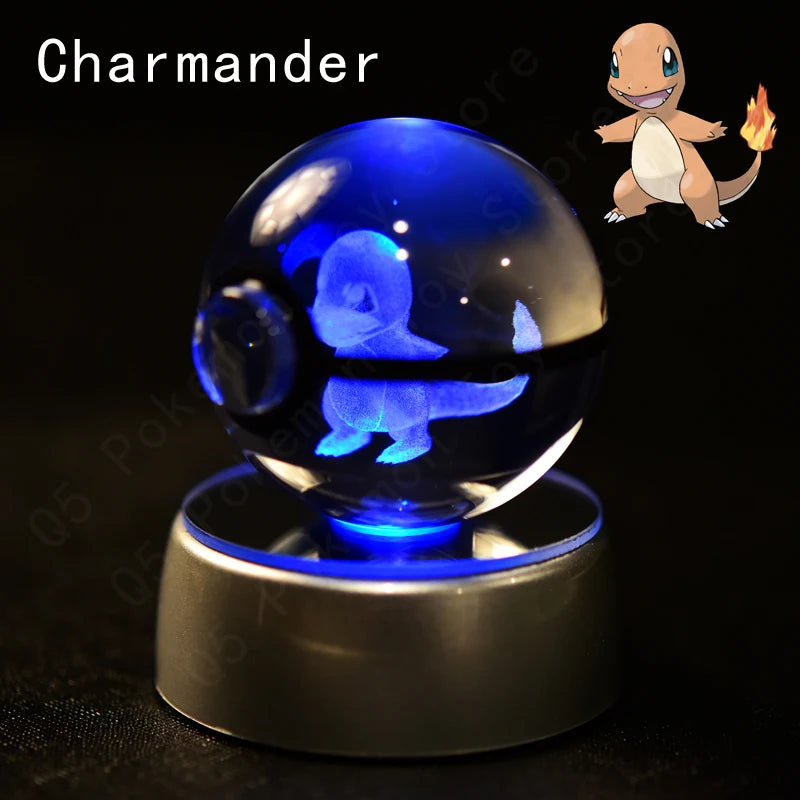 Pokemon Crystal Ball 3D Night Light With Lamp Base