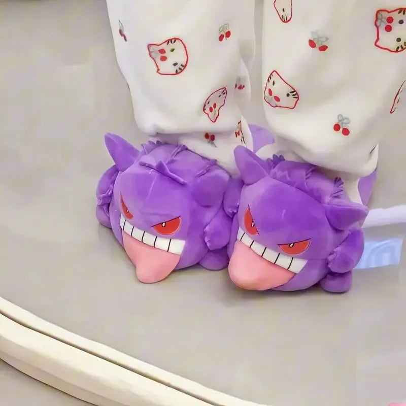 2026 New Pokemon Gengar Slippers Funny Tongue Out Design Soft Sole