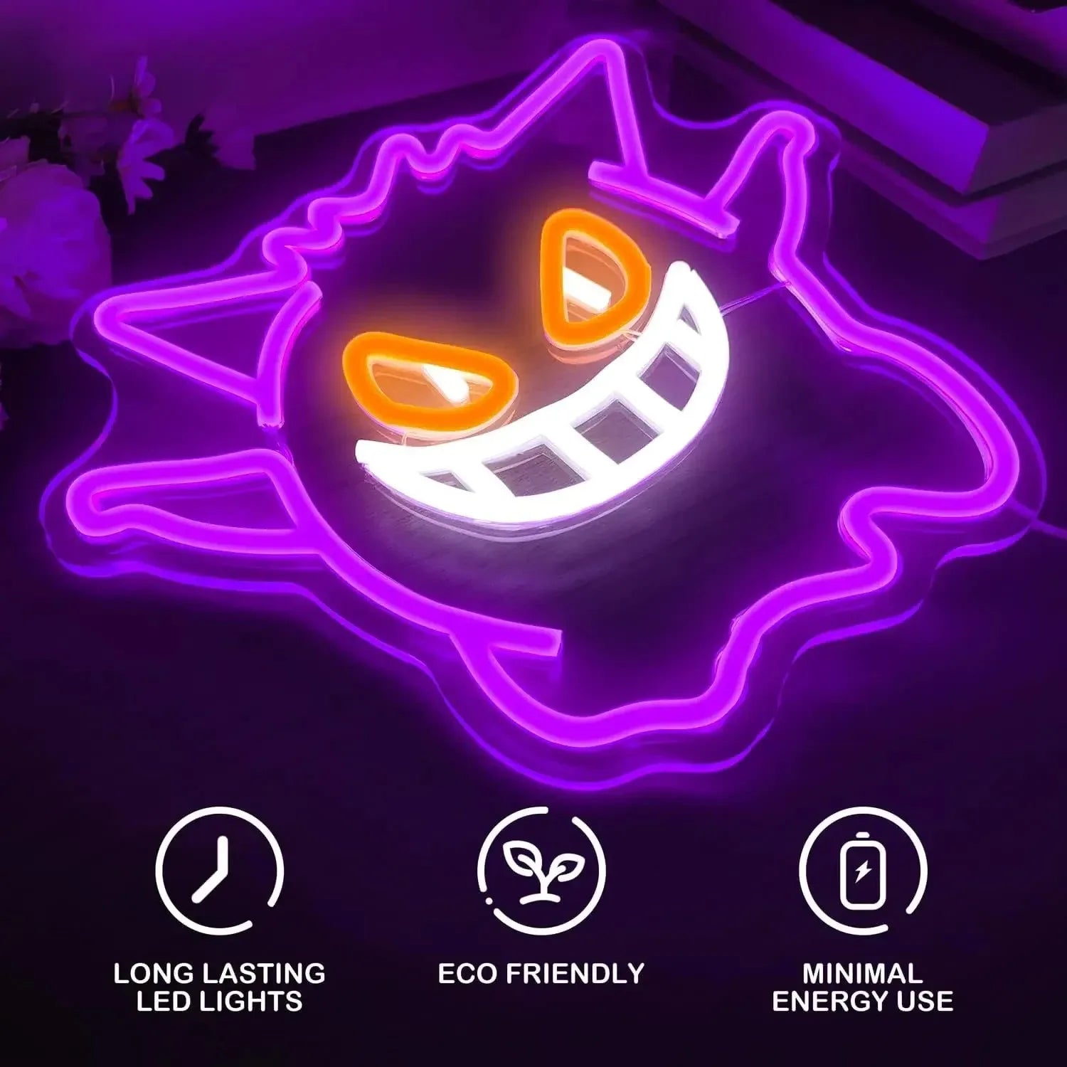 Gengar Neon LED Wall Decor USB Powered