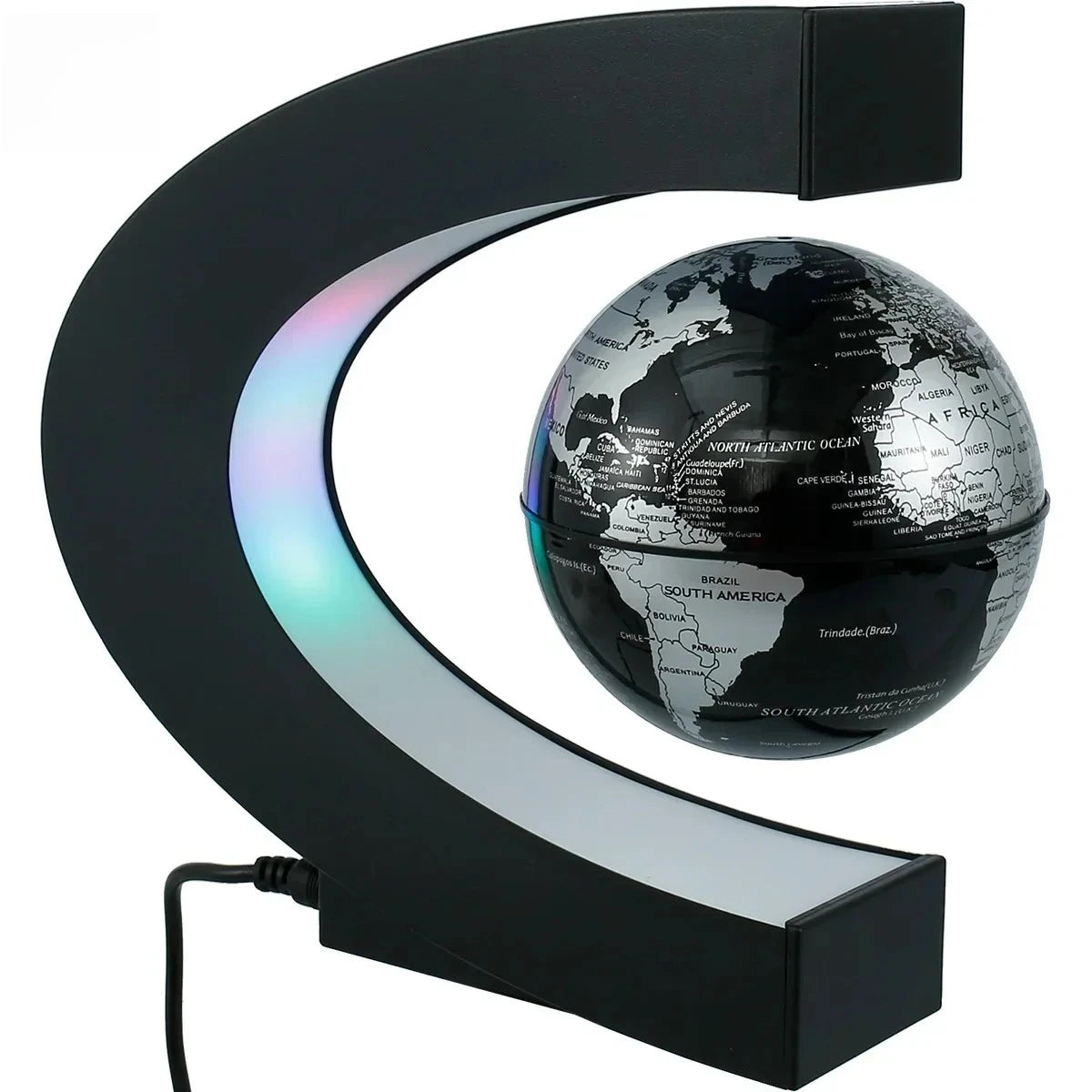 Magnetic Floating Earth Globe Lamp, LED Rotating Globe Levitation Light