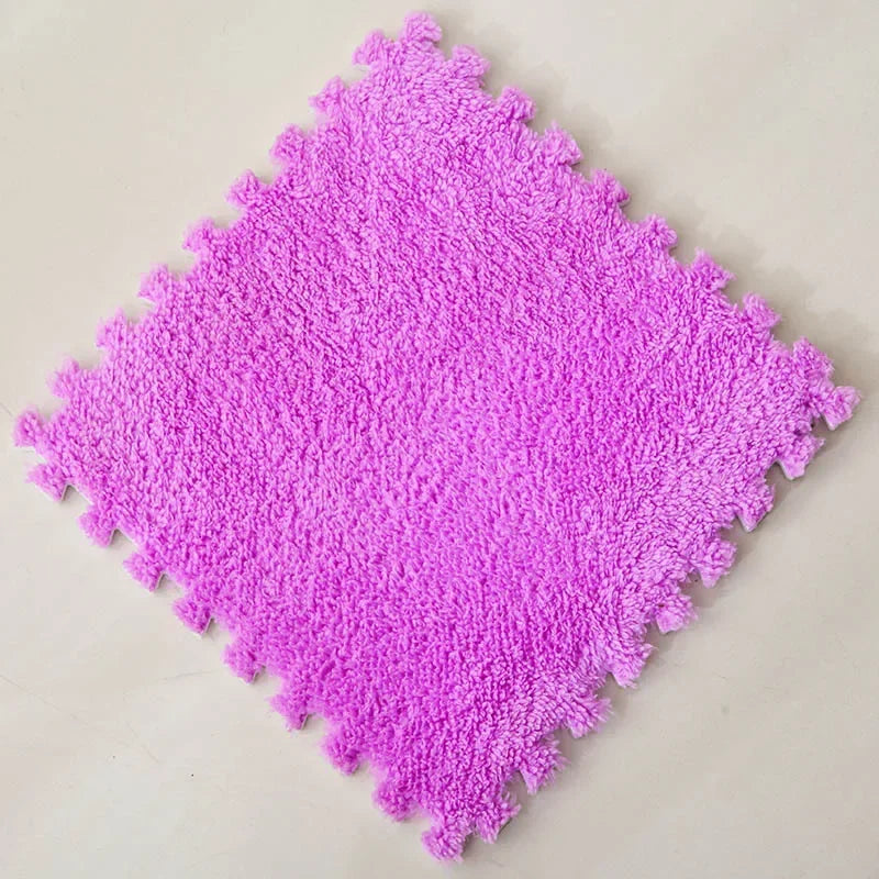 Soft Plush Rug Play Mat Puzzle Carpet Warm Playmat Interlocking Exercise Tiles Floor Carpet