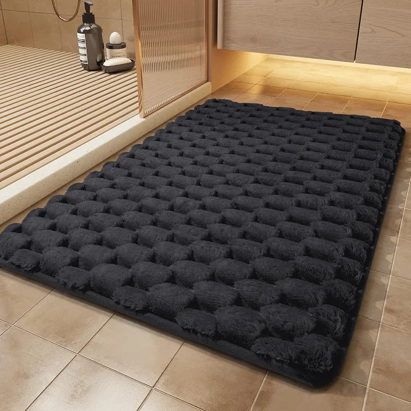 Bath Mats Simple Solid Color Super Soft Rebound Water Absorbent Quick Drying Foot Mat Bathroom Rug Shower Room Doormat