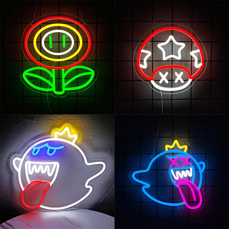 King Boo Ghost Face USB Dimmable Neon Light
