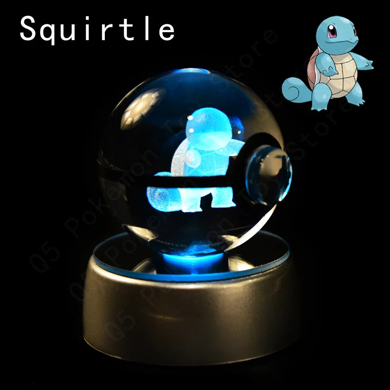 Pokemon Crystal Ball 3D Night Light With Lamp Base