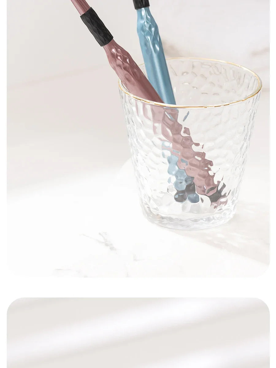 Soft Bristle Triple Head Toothbrush for Adults with Tongue Scraper