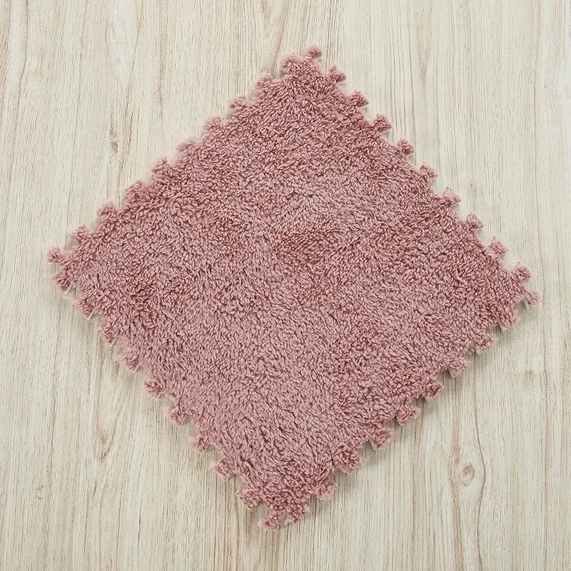 Soft Plush Rug Play Mat Puzzle Carpet Warm Playmat Interlocking Exercise Tiles Floor Carpet
