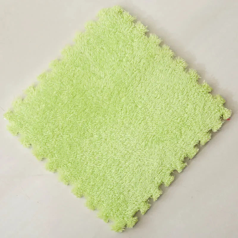 Soft Plush Rug Play Mat Puzzle Carpet Warm Playmat Interlocking Exercise Tiles Floor Carpet