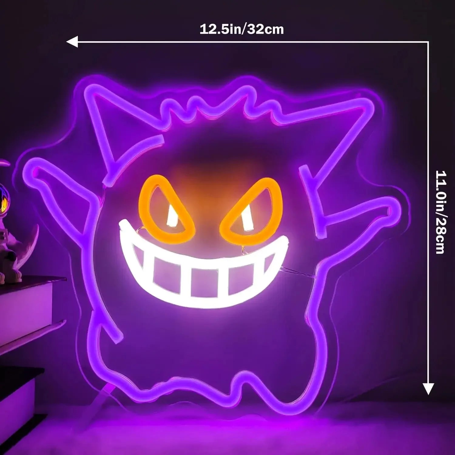 Gengar Neon LED Wall Decor USB Powered