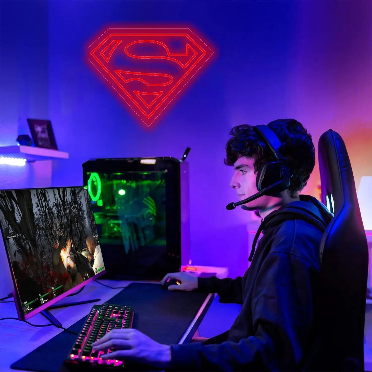 Super-Man Neon Sign Led Light Dimmable