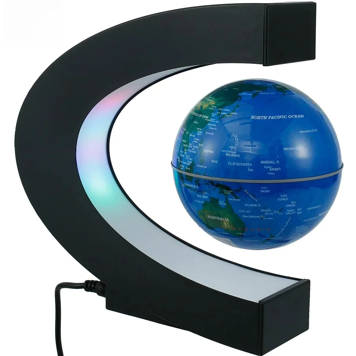 Magnetic Floating Earth Globe Lamp, LED Rotating Globe Levitation Light