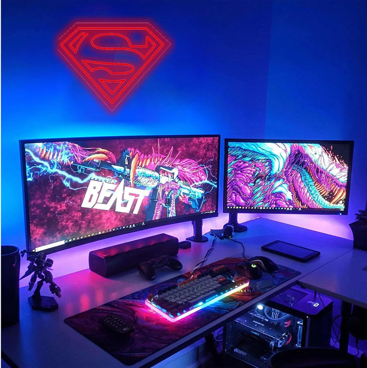 Super-Man Neon Sign Led Light Dimmable