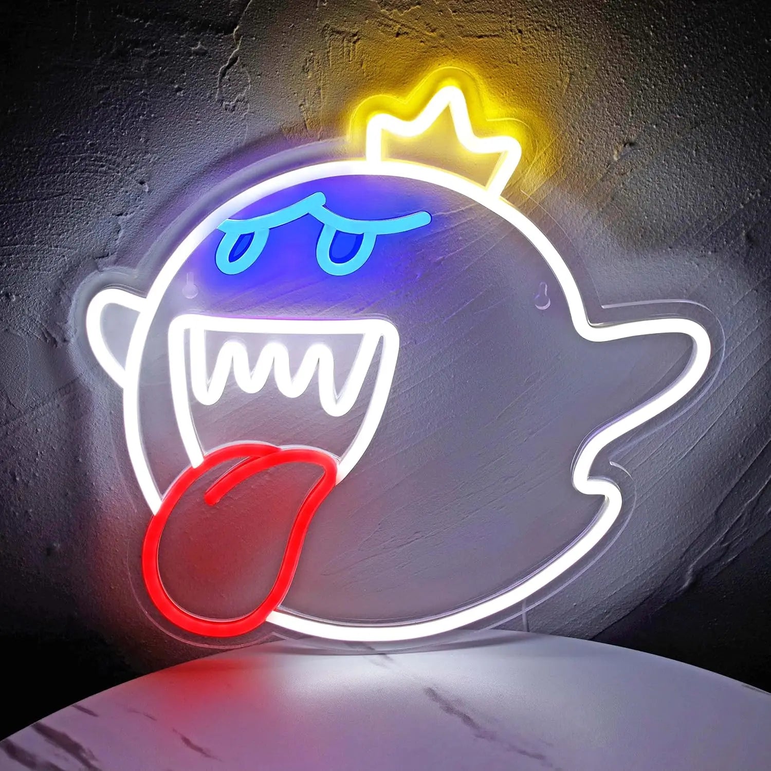 King Boo Ghost Face USB Dimmable Neon Light