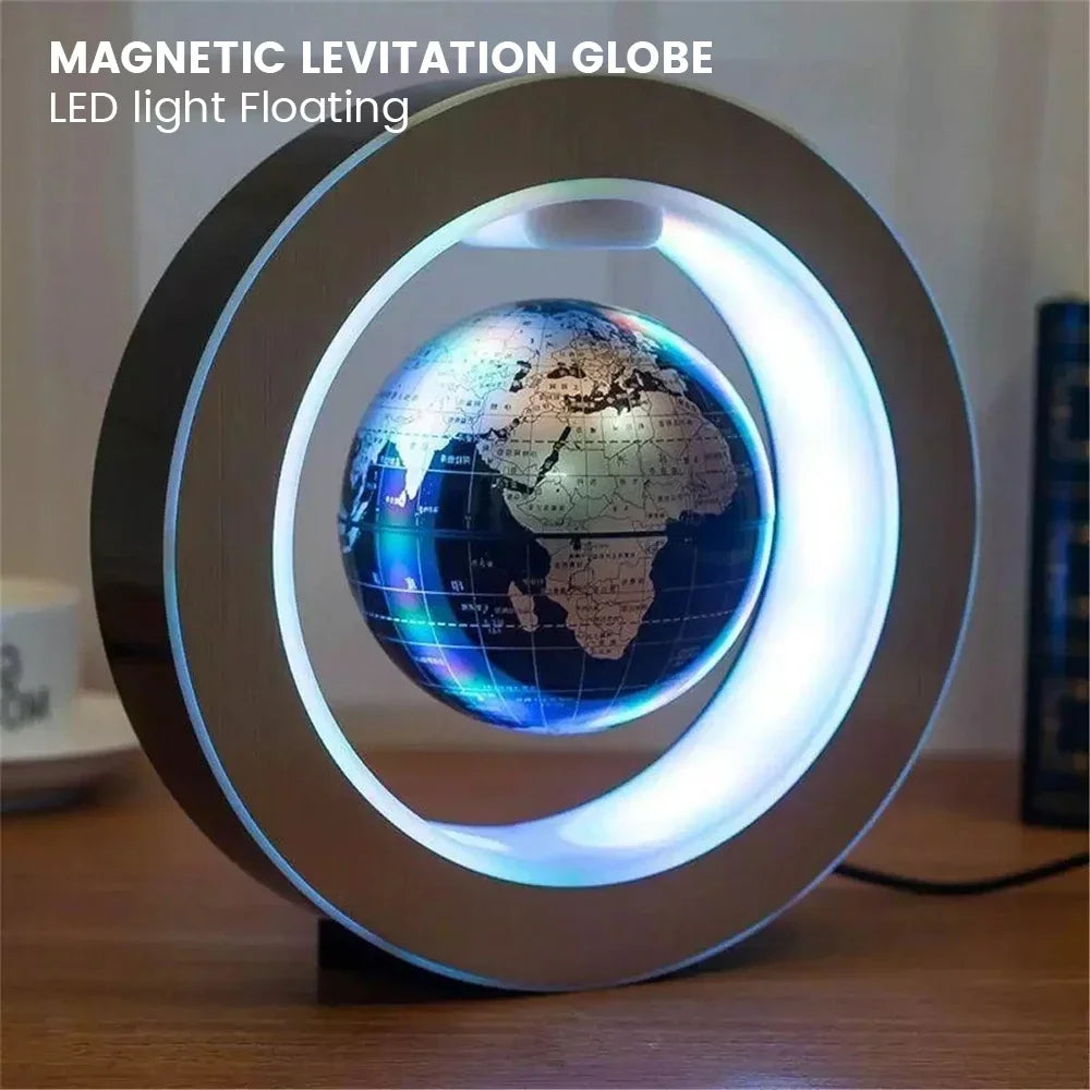Magnetic Floating Earth Globe Lamp, LED Rotating Globe Levitation Light