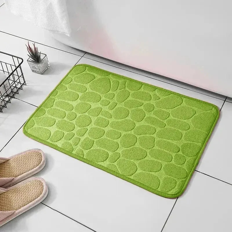 Embossed Pebble fiber carpet, bathroom living room anti slip mat, Pebble floor mat