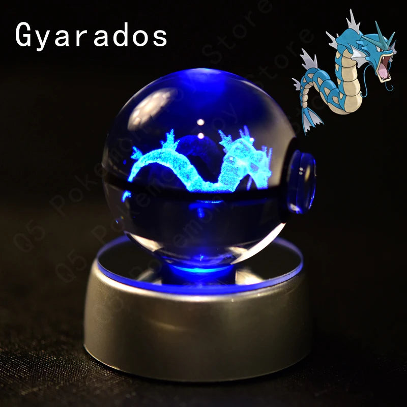 Pokemon Crystal Ball 3D Night Light With Lamp Base