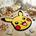 Pokemon Pikachu Rug Anime Cartoon Shaped Floor Mat Soft Plush Non-Slip Carpet