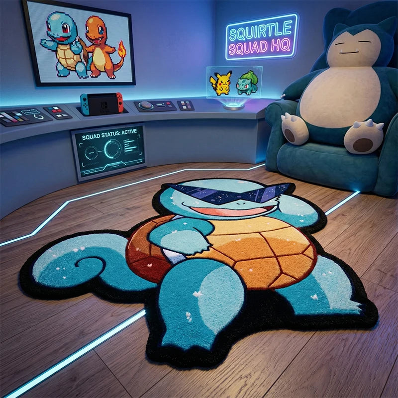 Cute Squirtle Pokemon Area Rug Floor Carpet
