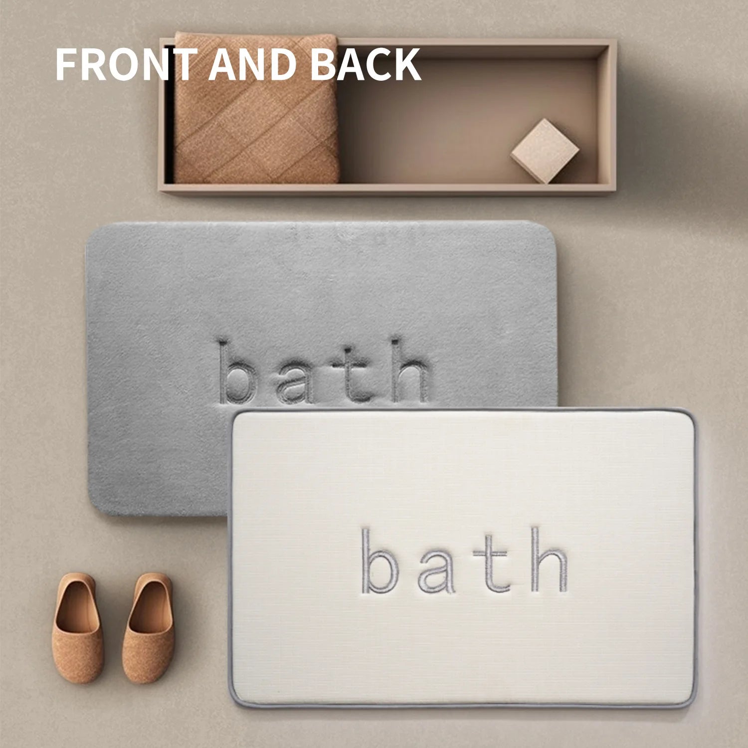 Bath Mats Simple Solid Color Super Soft Rebound Water Absorbent Quick Drying Foot Mat Bathroom Rug Shower Room Doormat