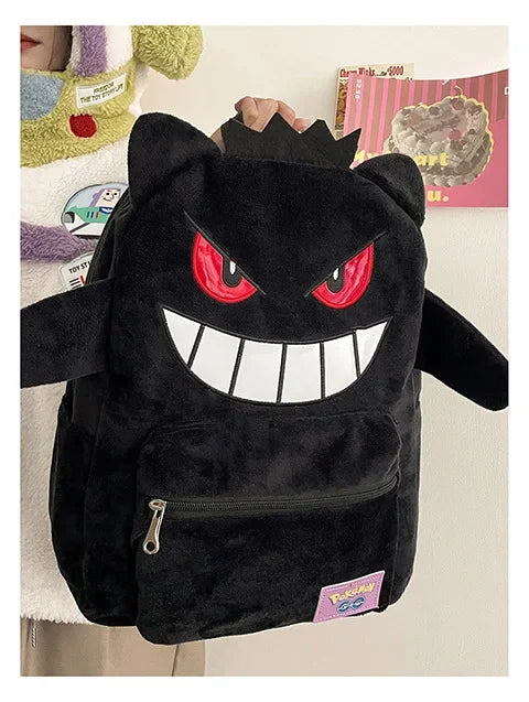 Pokemon Go Gengar Stylish Black Purple Backpack Trendy Cool Large Bag