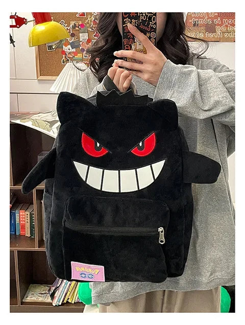 Pokemon Go Gengar Stylish Black Purple Backpack Trendy Cool Large Bag