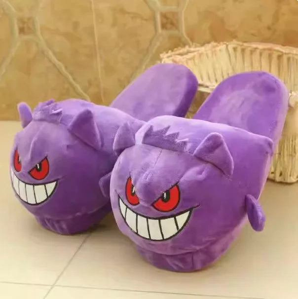 2026 New Pokemon Gengar Slippers Funny Tongue Out Design Soft Sole