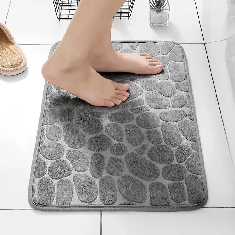 Embossed Pebble fiber carpet, bathroom living room anti slip mat, Pebble floor mat