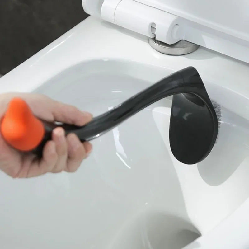 Swan-Shaped Long Handle Toilet Brush Set with Holder, Dense Bristles, Bathroom Cleaning Tool