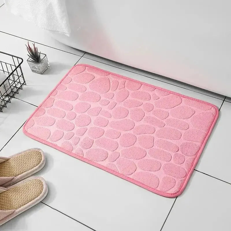 Embossed Pebble fiber carpet, bathroom living room anti slip mat, Pebble floor mat