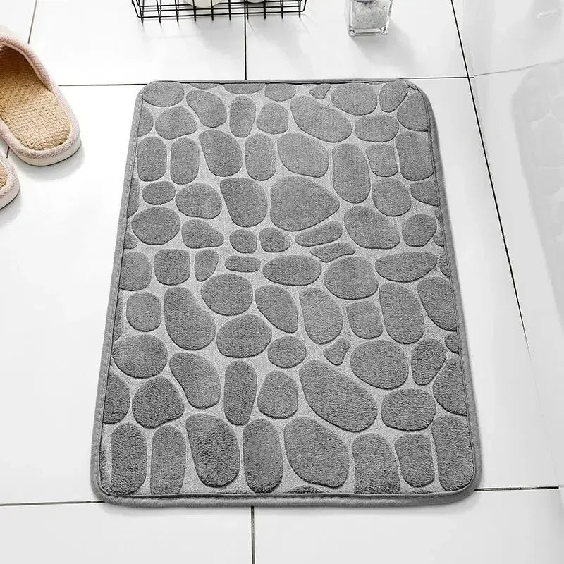 Embossed Pebble fiber carpet, bathroom living room anti slip mat, Pebble floor mat