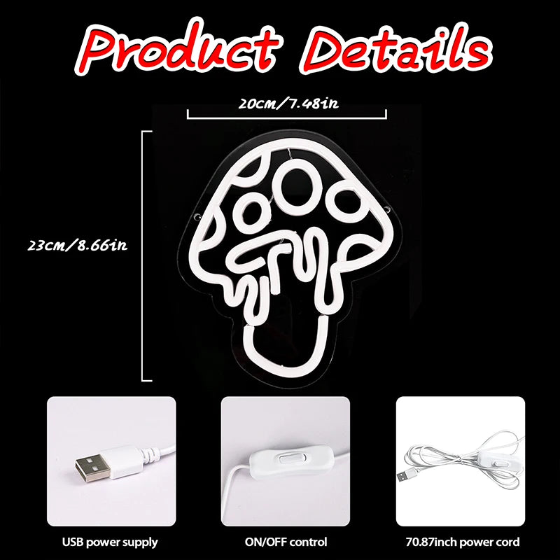 Mushroom Neon Sign Led