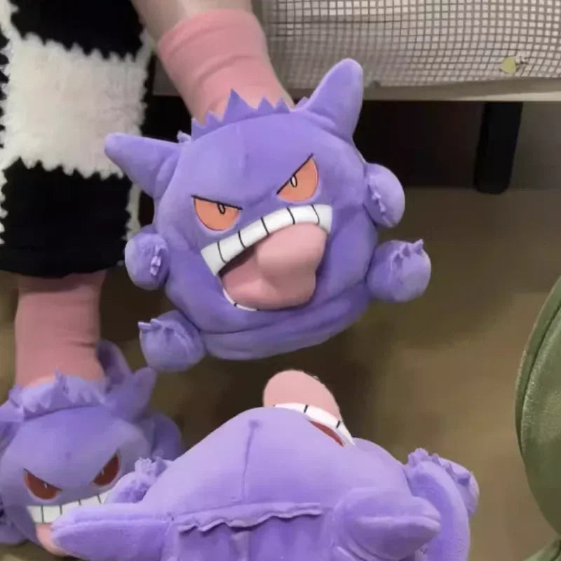 2026 New Pokemon Gengar Slippers Funny Tongue Out Design Soft Sole