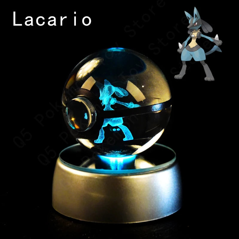 Pokemon Crystal Ball 3D Night Light With Lamp Base