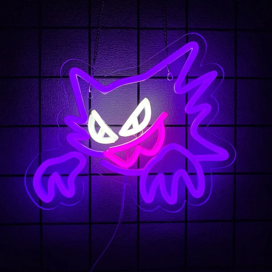 Gengar Neon LED Wall Decor USB Powered