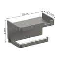 Toilet Paper Holder With Shelf Rack Bathroom Wall Roll Of Paper Phone Storage