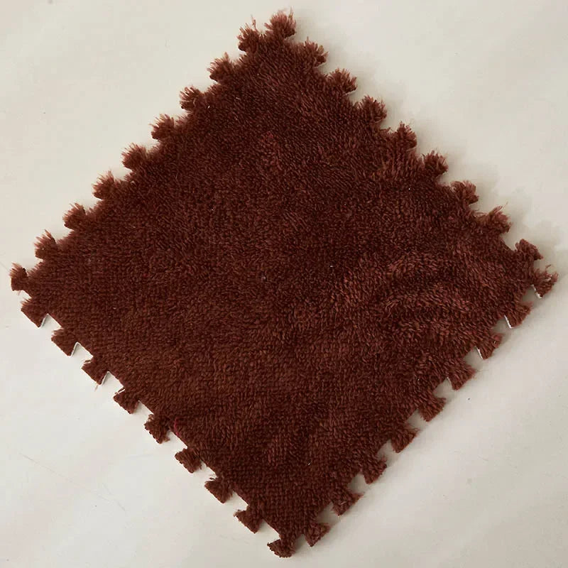 Soft Plush Rug Play Mat Puzzle Carpet Warm Playmat Interlocking Exercise Tiles Floor Carpet