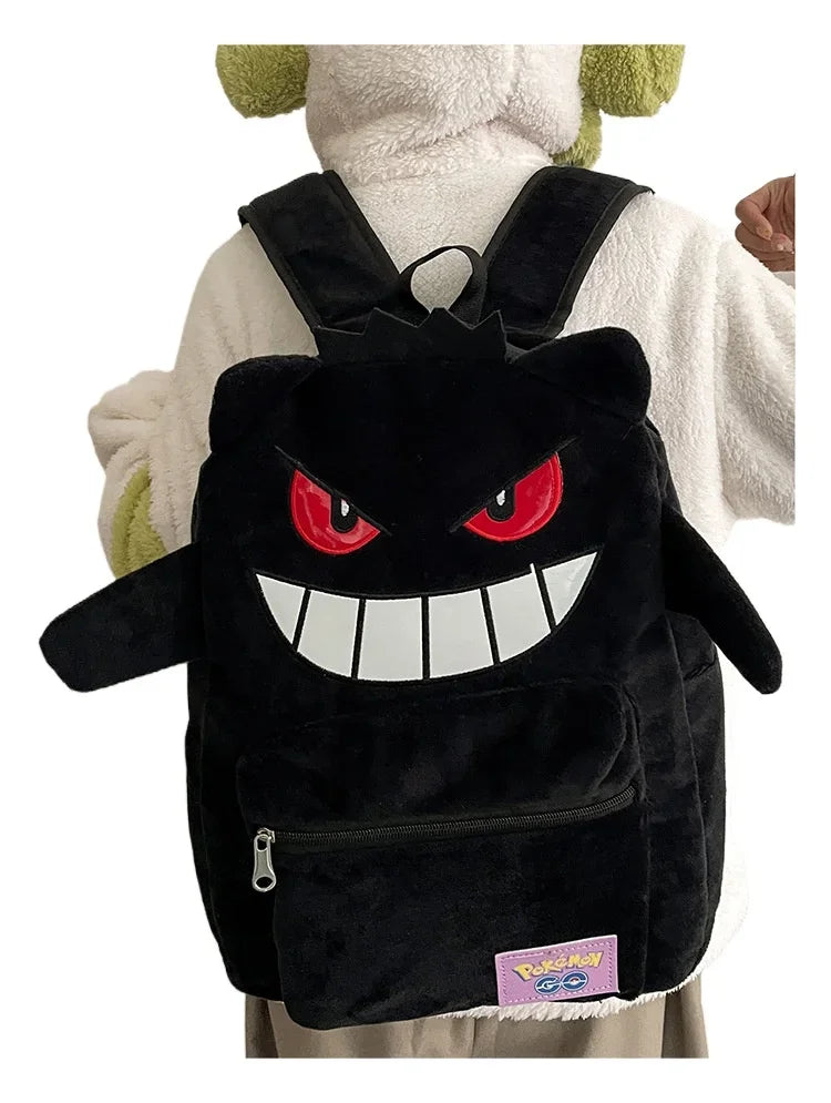 Pokemon Go Gengar Stylish Black Purple Backpack Trendy Cool Large Bag