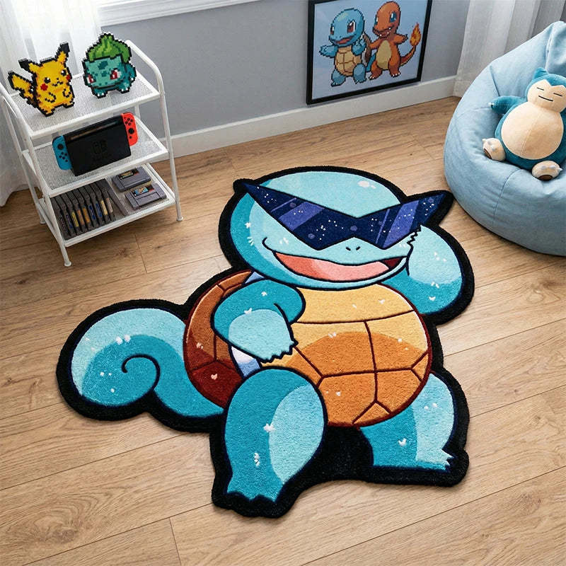 Cute Squirtle Pokemon Area Rug Floor Carpet