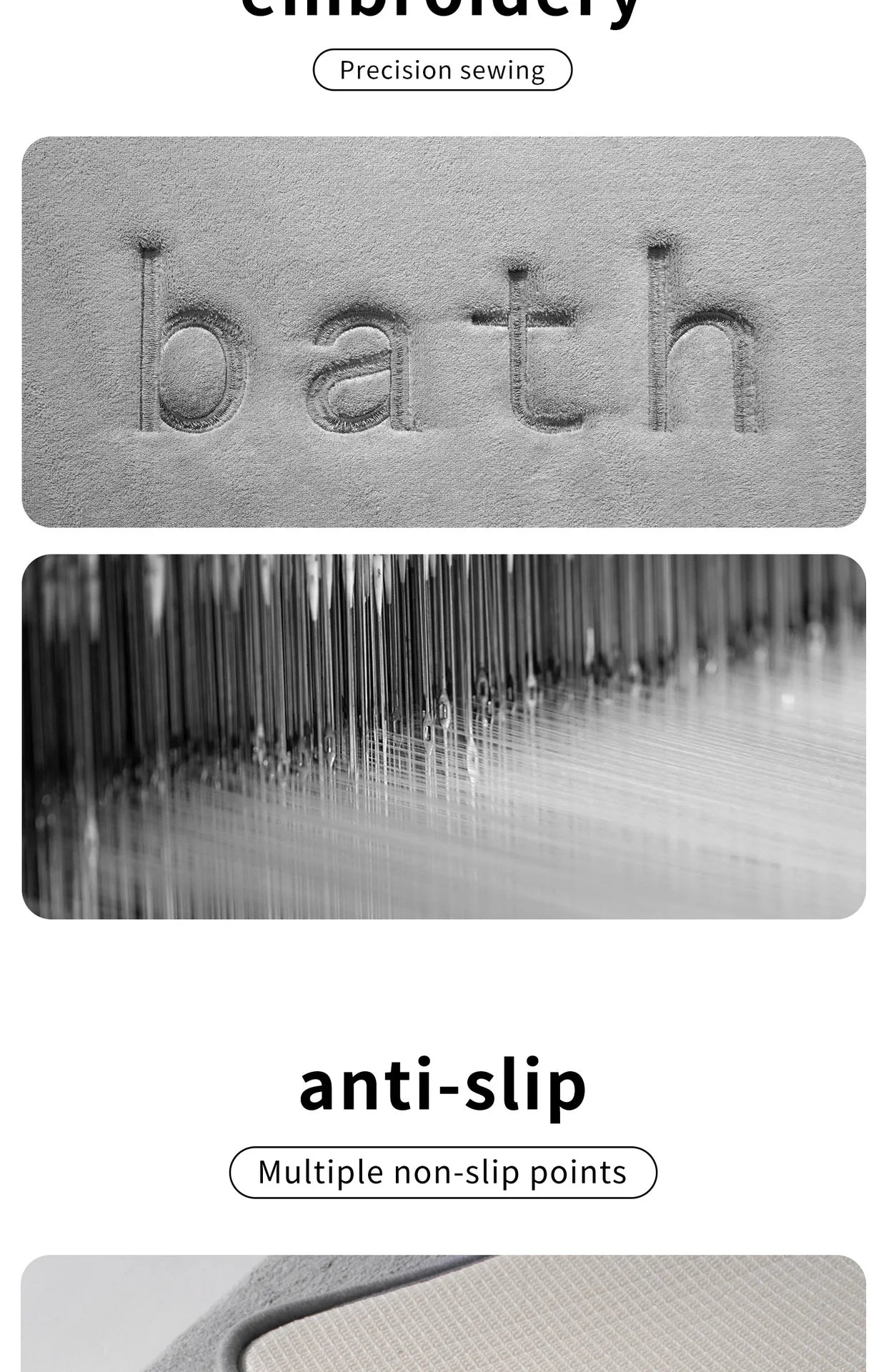 Bath Mats Simple Solid Color Super Soft Rebound Water Absorbent Quick Drying Foot Mat Bathroom Rug Shower Room Doormat