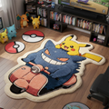 Cartoon Anime Pokemon Gengar Pikachu Rug Floor Mat Kids Room Decor Non-Slip Carpet,Pet/Game Mat,Soft Decorative Blanket