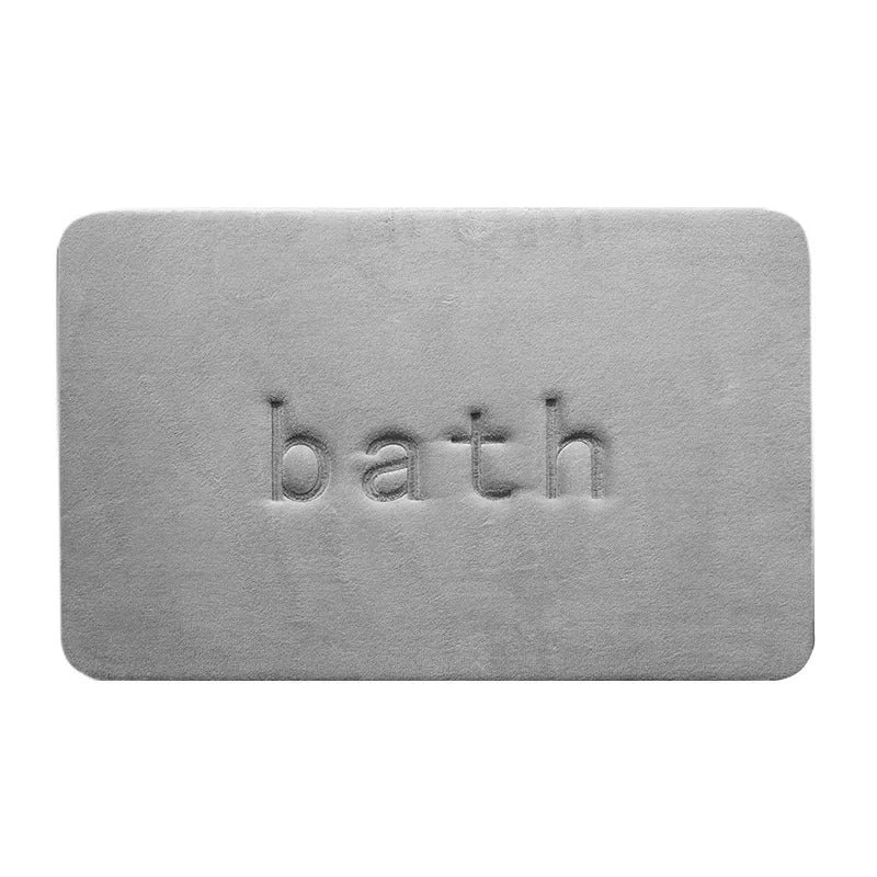 Bath Mats Simple Solid Color Super Soft Rebound Water Absorbent Quick Drying Foot Mat Bathroom Rug Shower Room Doormat