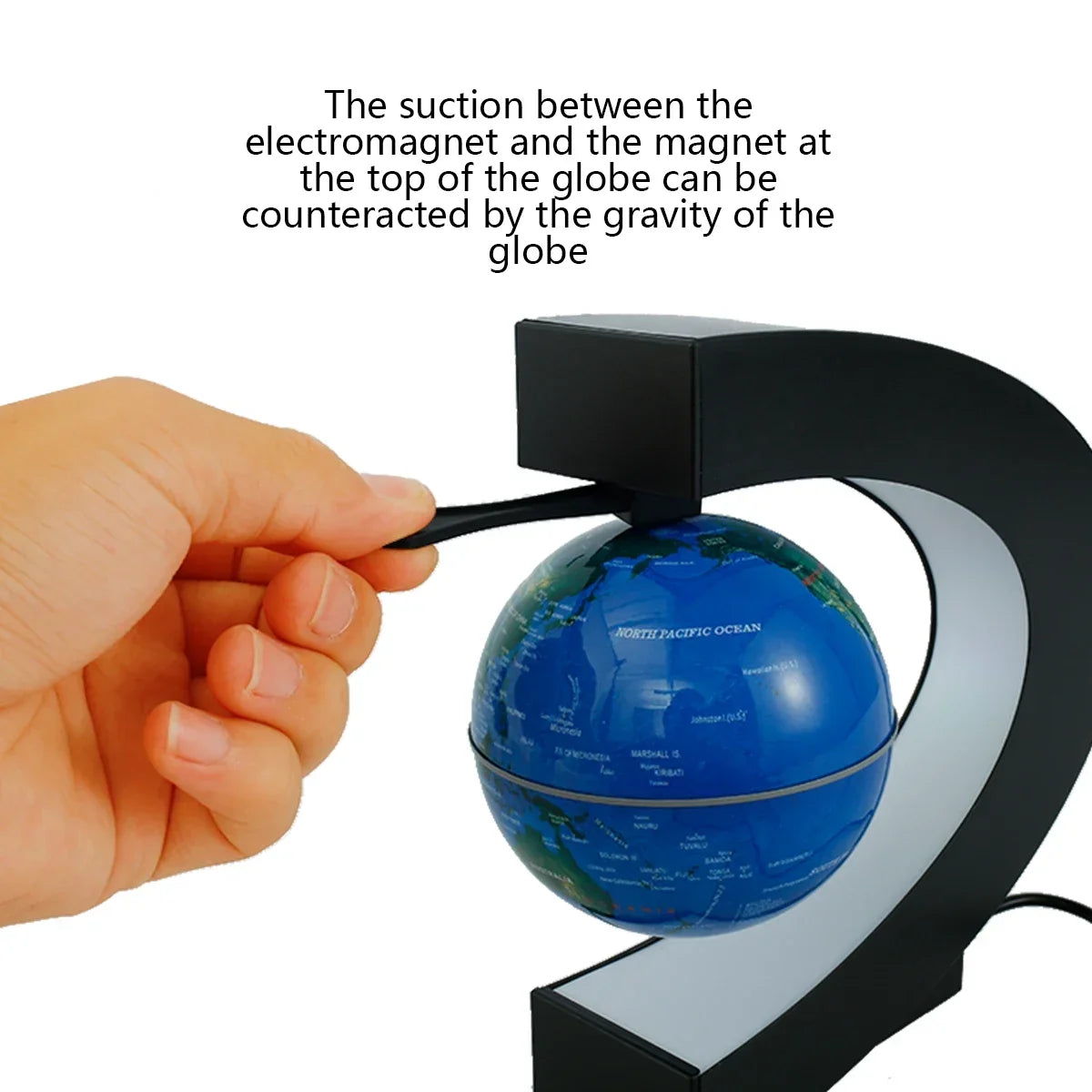 Magnetic Floating Earth Globe Lamp, LED Rotating Globe Levitation Light